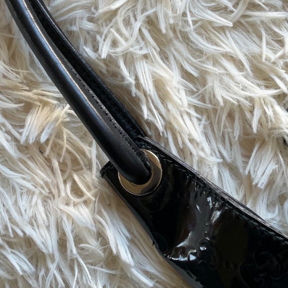 Patent leather GUCCI Hobo Bag in Guccissima Print - Picture 4 of 5